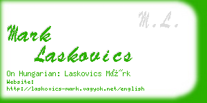 mark laskovics business card